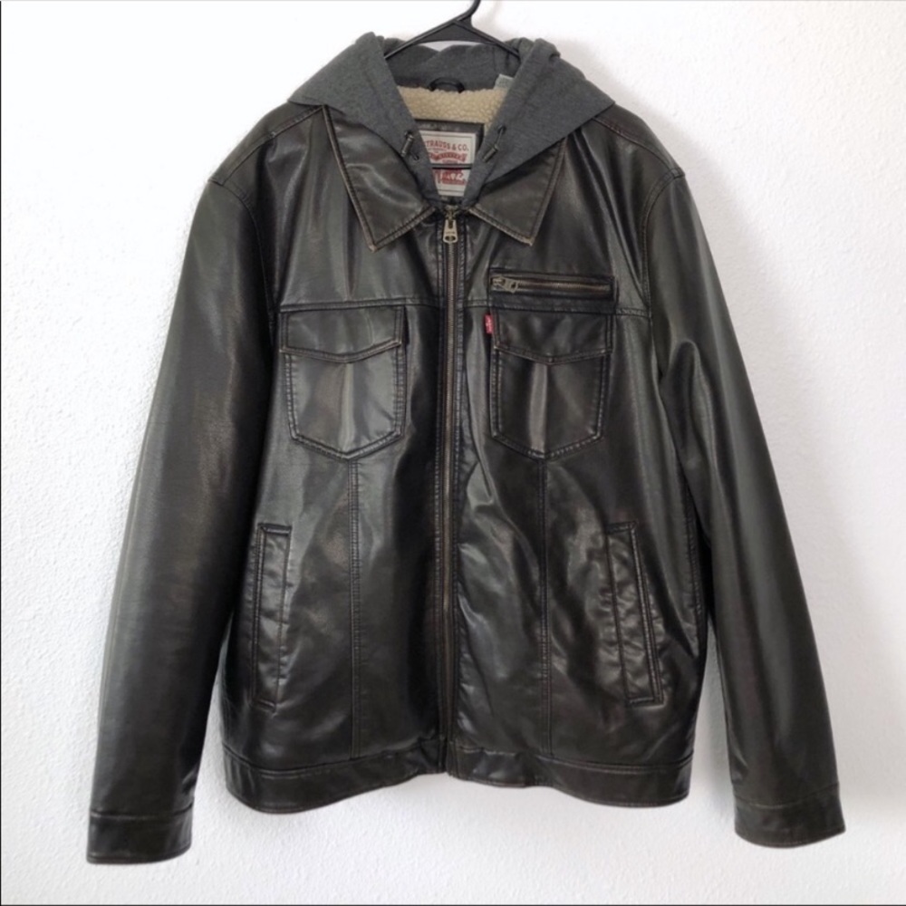 Levi’s XXL Sherpa Hoodie Trucker Jacket Brown